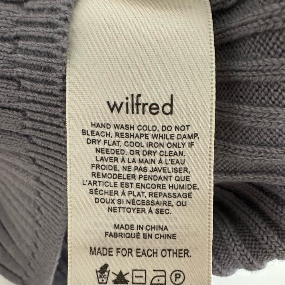 Wilfred Gray Ribbed Knit Top - Picture 4 of 5